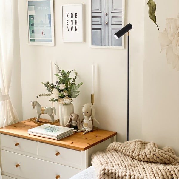 Crna podna svjetiljka SULION Milan, visina 150 cm-image-1