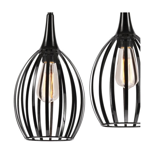 Crna viseća svjetiljka ø 17,5 cm Vincent – LAMKUR-image-4