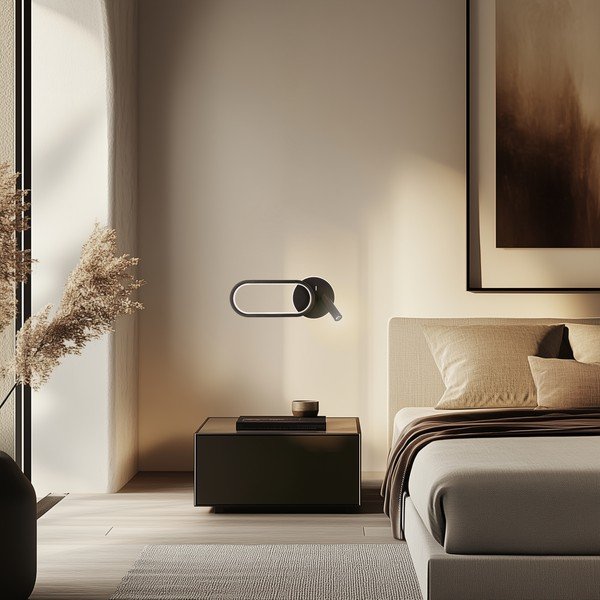 Crna LED zidna lampa Monet – Candellux Lighting-image-3