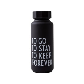 Crna termosica Design Letters Forever, 500 ml