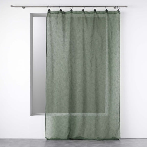 Kaki zelena prozirna zavjesa 140x240 cm Linka – douceur d'intérieur