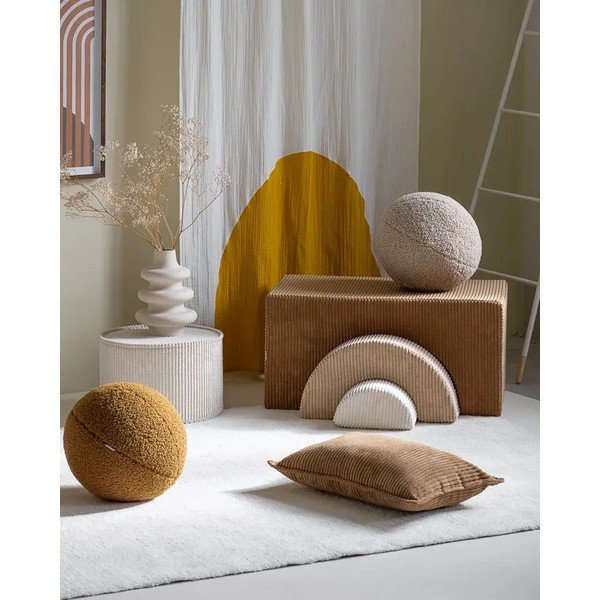 Smeđi dječji jastuk za sjedenje od samta Bolster – Wigiwama-image-1