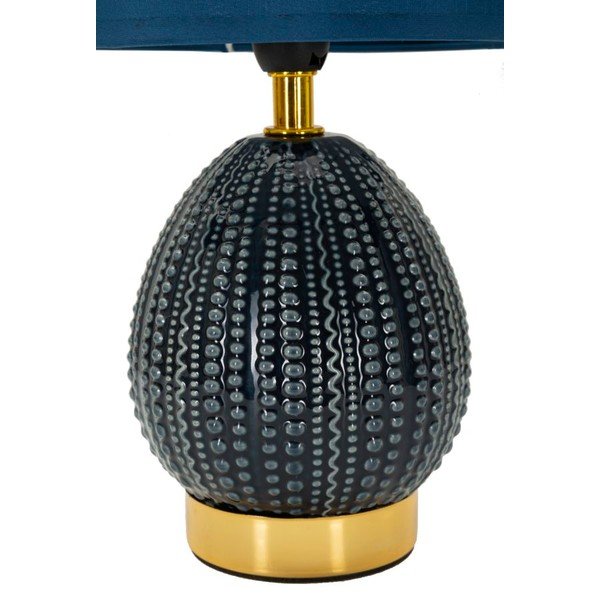 Plava stolna lampa keramička s tekstilnim sjenilom (visina 30,5 cm) Flavi – Mauro Ferretti-image-2