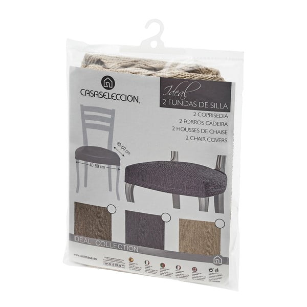 Smeđa rastezljiva presvlaka za stolicu Ideal – Casa Selección-image-2