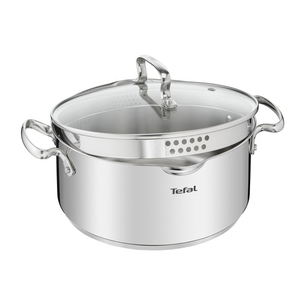 Inox lonac s poklopcem za indukciju 5 l Duetto+ - Tefal-image-3