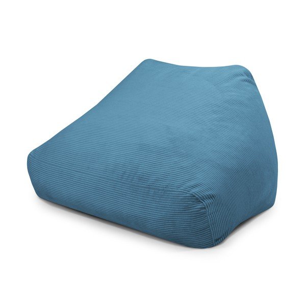 Plava vreća za sjedenje od samta Sofa Snug – SLOWDOWN