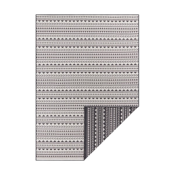 Crno-bijeli vanjski tepih Ragami Kahira, 120 x 170 cm