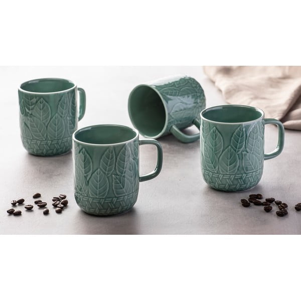 Tirkizne porculanske šalice u setu 4 kom 400 ml Heath Jade – Ladelle-image-1