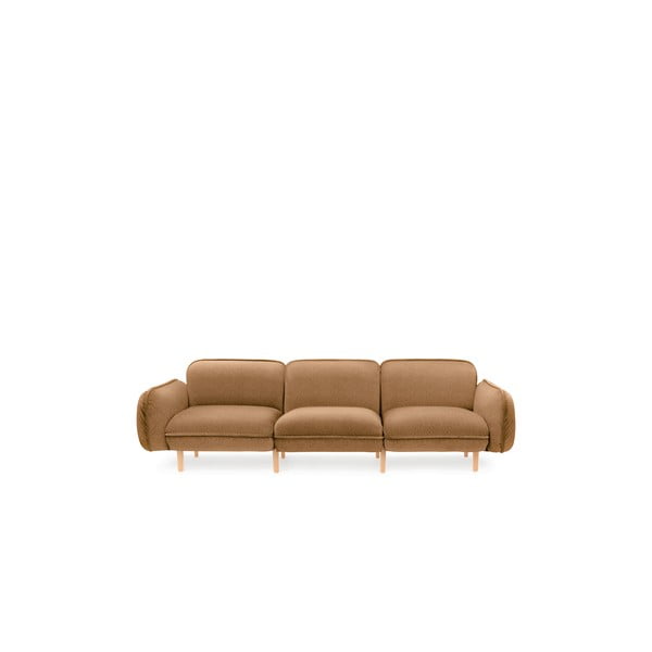Senf žuta sofa od bouclé tkanine 264 cm Bean – EMKO