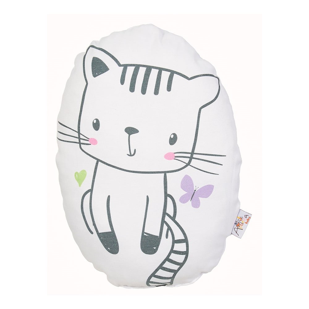 Pamučni dječji jastuk Mike & Co. NEW YORK Pillow Toy Cute Cat, 30 x 22 cm