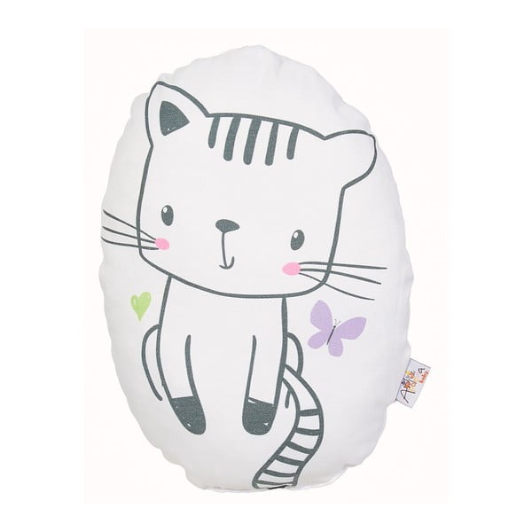 Pamučni dječji jastuk Mike & Co. NEW YORK Pillow Toy Cute Cat, 30 x 22 cm