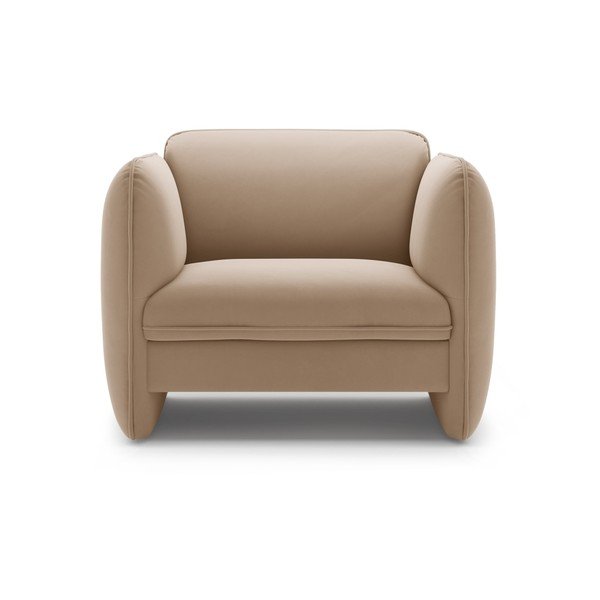 Smeđa baršunasti fotelja Georgia – Micadoni -image-2