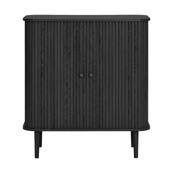 Crna komoda od masivnog bora 80x87x40 cm Nikko – House Nordic