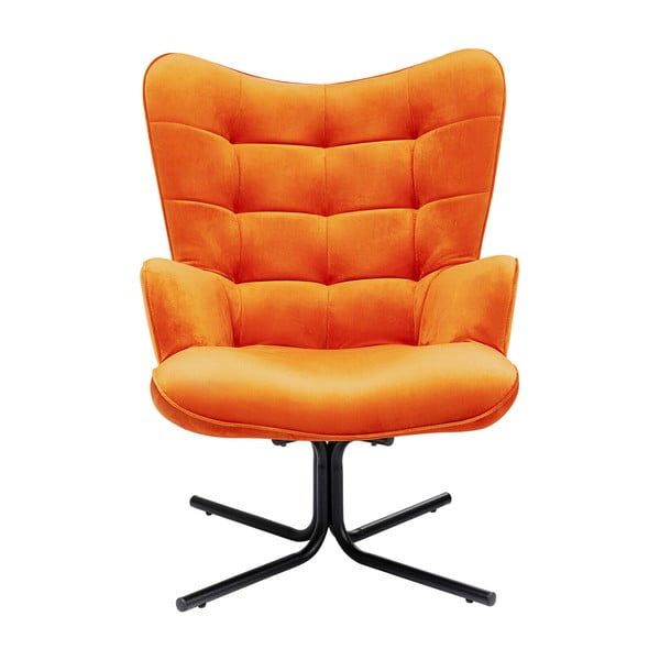 Narančasta baršunasta fotelja Oscar – Kare Design