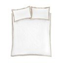 Bijela/bež pamučna posteljina za bračni krevet/za produženi krevet 230x220 cm Oxford Lace – Bianca