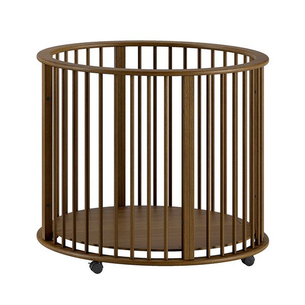 Smeđi putni krevetić od masivne bukve 90x90 cm Dino – Vipack