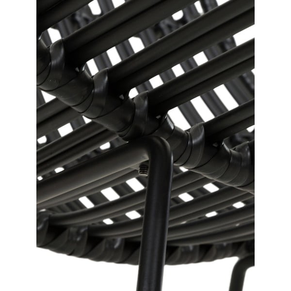 Crna fotelja od poliratana Costa - Westwing Collection-image-1