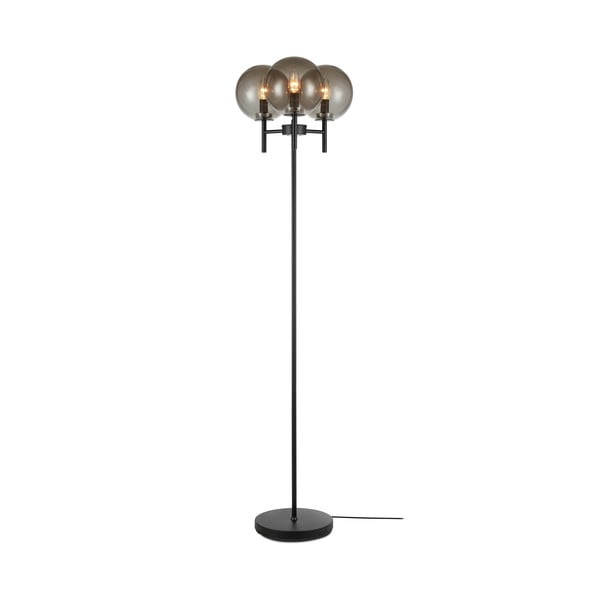 Crna samostojeća svjetiljka u crnoj Markslöjd Crown Floor 3L, visina 1,47 cm