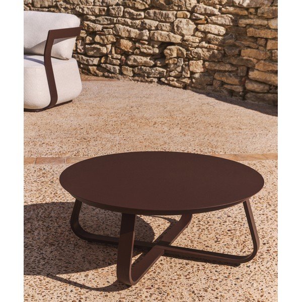 Metalni okrugao vrtni stolić za kavu ø 80 cm Tamaris – Kave Home-image-1
