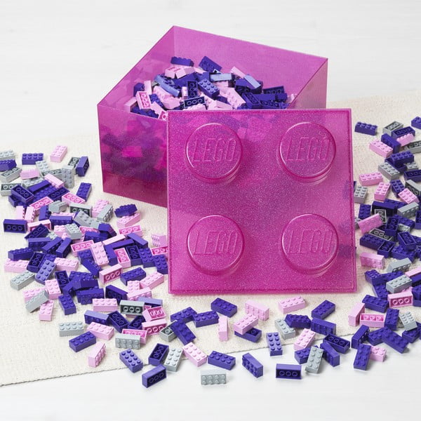 Ružičasta plastična dječja kutija za pohranu 25x25x18 cm – LEGO®-image-3