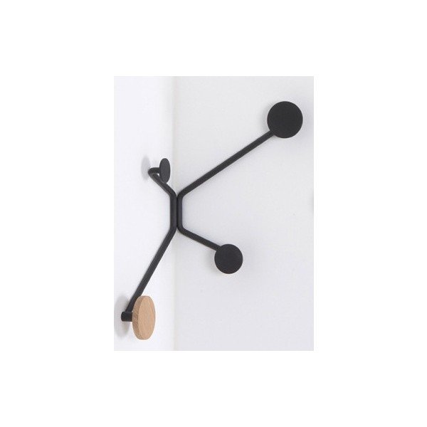 Crna kutna zidna vješalica Gazzda Hook-image-3