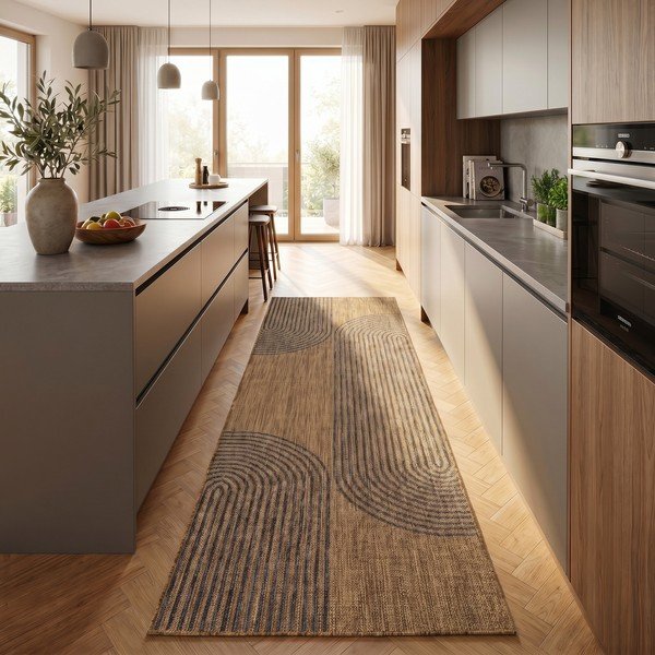 Crna/smeđa unutarnja i vanjska staza 80x250 cm Mira 1453 – Ayyildiz Carpets-image-1