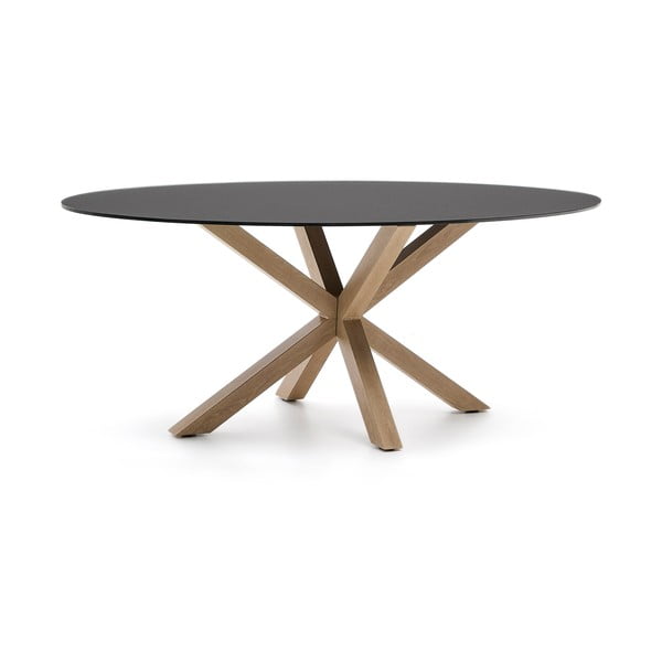 Blagovaonski stol sa staklenom pločom stola 100x200 cm Argo – Kave Home