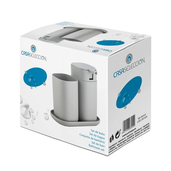 Sivi set pribora za kupaonicu – Casa Selección-image-3