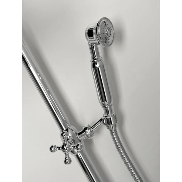 Mjedeni set za tuš kabinu u sjajno srebrnoj boji s glavom za tuš/sa ručnim tušem 142 cm Antea – Sapho-image-1