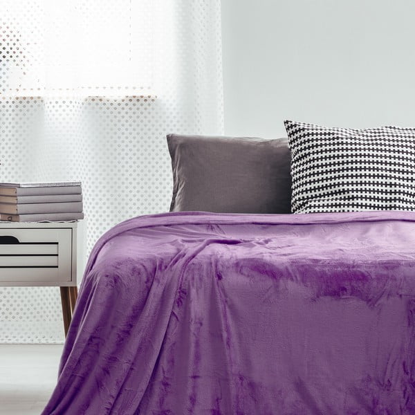 Ljubičasta deka od mikrovlakana DecoKing Mic Nina, 70 x 150 cm-image-1