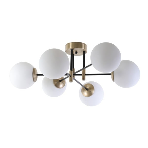 Bijela/u zlatnoj boji stropna svjetiljka sa staklenim sjenilom ø 15 cm Dolunay – Opviq lights