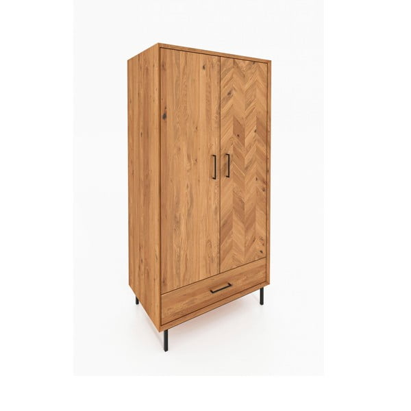 Ormar od hrastovine u prirodnoj boji 97x196 cm Abies - The Beds-image-2