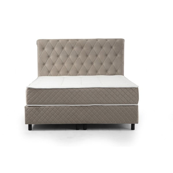 Bež boxspring krevet s prostorom za odlaganje 140x200 cm Sonata – Kalune Design-image-3