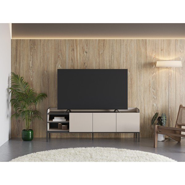 Krem TV komoda 160x55x42 cm Adara – Marckeric-image-1
