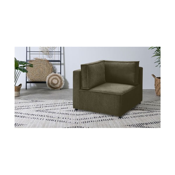 Svijetlo zelena modularna sjedeća garnitura od samta (promjenjiva) Nihad modular – Bobochic Paris-image-1