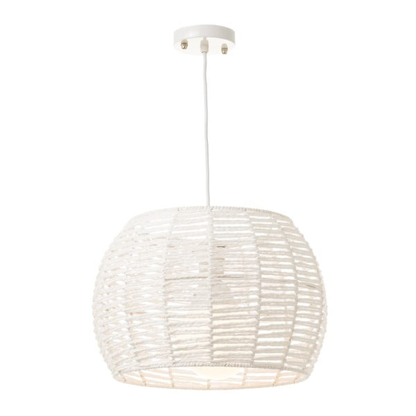Bijela stropna svjetiljka s bambusovim sjenilom ø 35 cm – Casa Selección