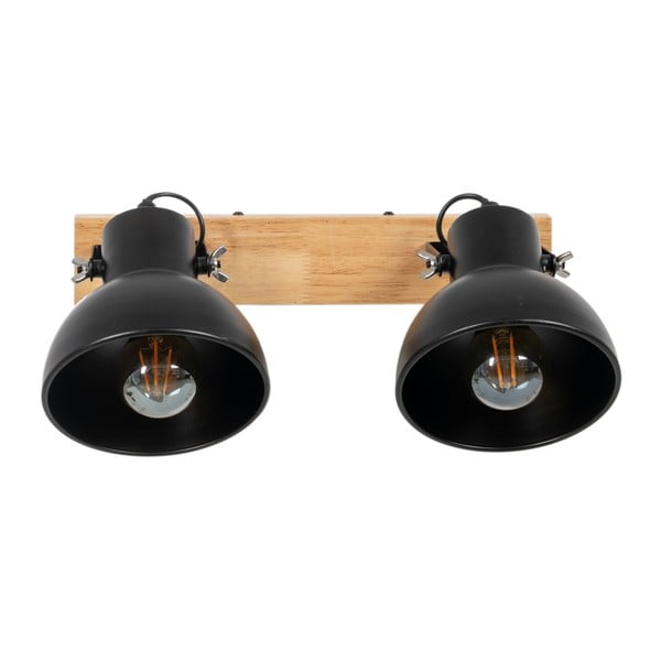 Crna/u prirodnoj boji zidna lampa – Ixia