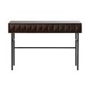 Tamno smeđi pomoćni stol s pločom stola u dekoru hrasta 39x117 cm Latina – Unique Furniture