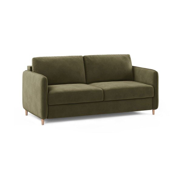 Zelena baršunasti sofa za spavanje 184 cm – Micadoni -image-2