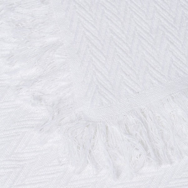 Bijeli prekrivač od recikliranog pamuka 260x280 cm Spike – Ixia-image-3