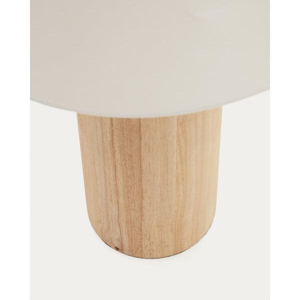 Bijela/u prirodnoj boji stojeća svjetiljka s tekstilnim sjenilom (visina 110 cm) Marga – Kave Home-image-3