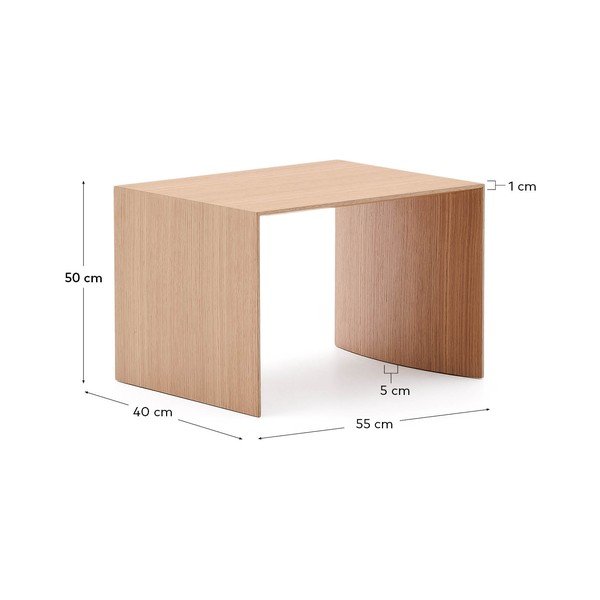 Pomoćni stol u dekoru hrasta 40x55 cm Litto – Kave Home-image-4