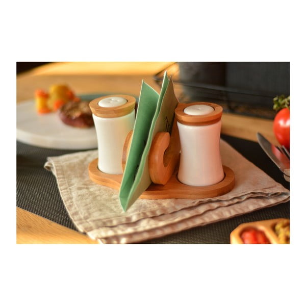 Posuda za sol i papar s postoljem od bambusa Bambum Chava-image-1