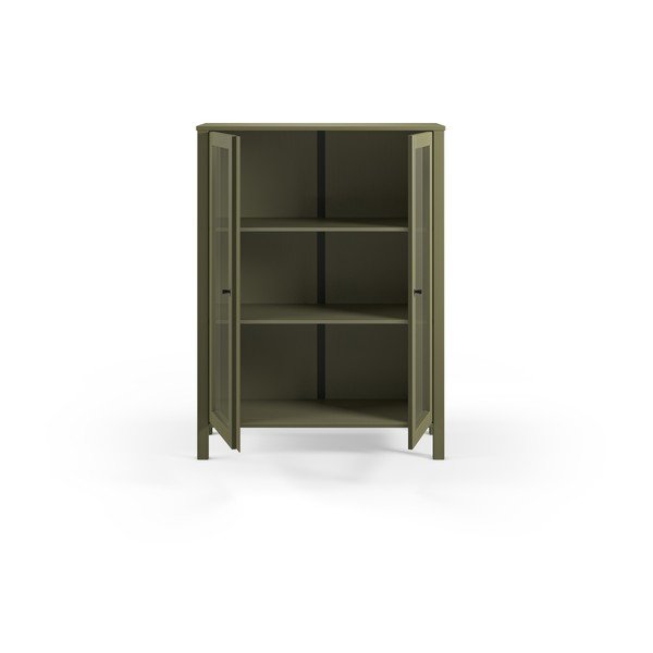 Zelena vitrina od masivnog bora 90x120x40 cm Alessandra – Marckeric-image-3