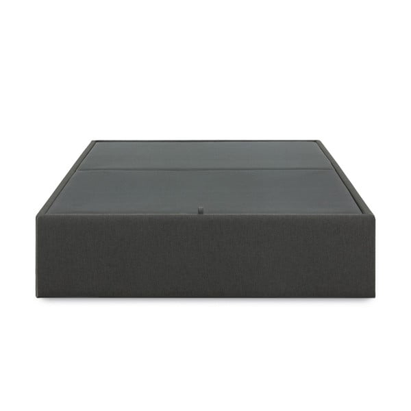 Crni tapecirani bračni krevet s prostorom za odlaganje/bez uzglavlja 140x190 cm Matters – Kave Home