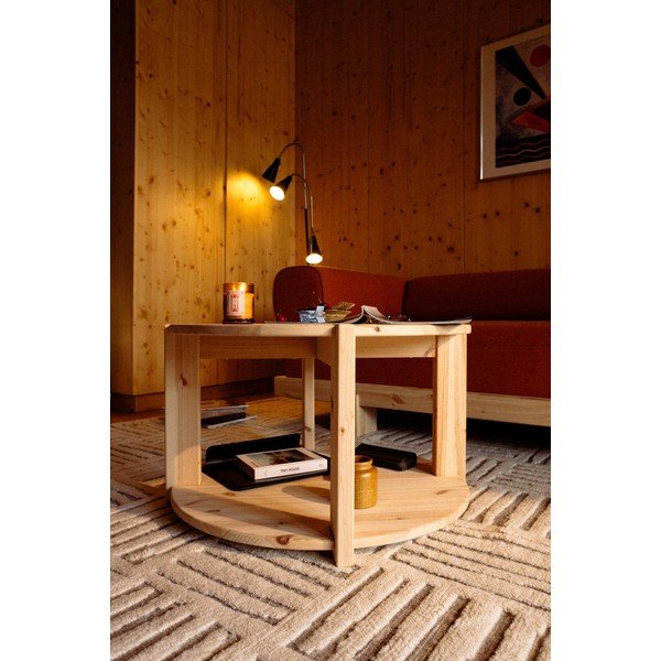 Okrugao stolić za kavu od masivnog bora u svijetloj prirodnoj boji ø 70 cm Tuck – Karup-image-1