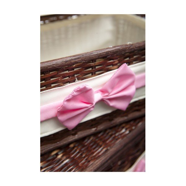 Set od tri košare s ružičastom vrpcom-image-1
