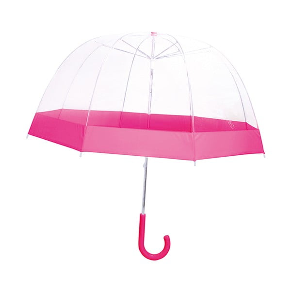 Dječji prozirni štap kišobran s ružičastim detaljima Birdcage, ⌀ 58 cm