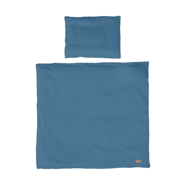 Plava dječja posteljina za dječji krevetić 80x80 cm Seashells – Roba