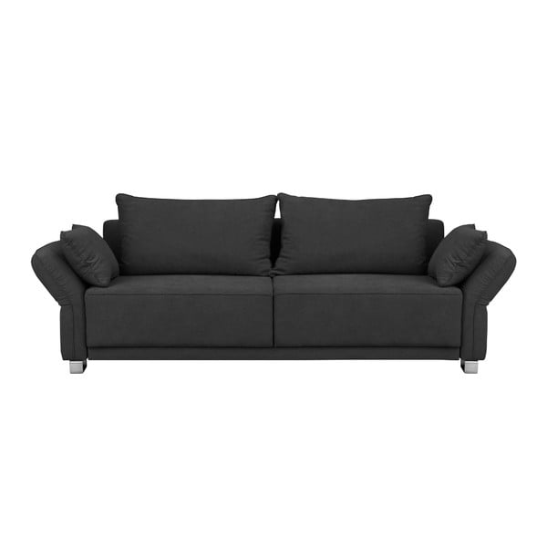 Tamno sivi kauč na razvlačenje s prostorom za odlaganje Windsor &amp; Co Sofas Casiopeia, 245 cm